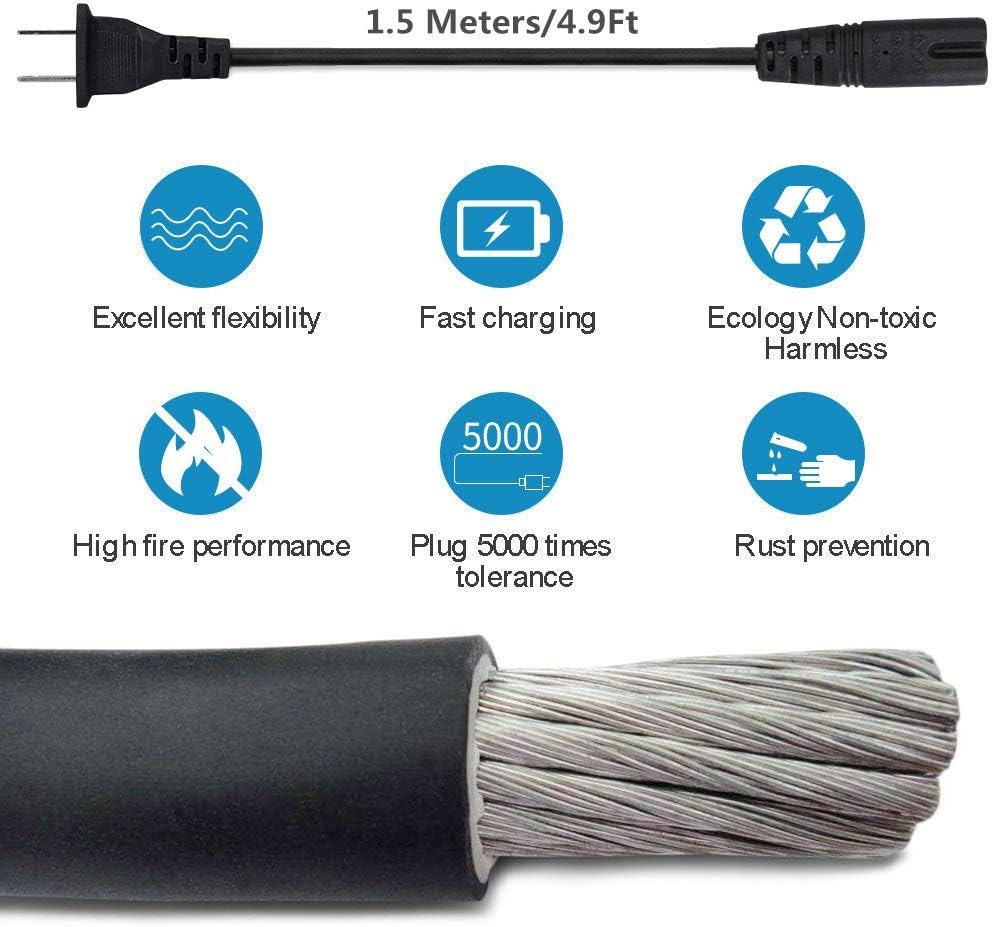 Adaptateur d'alimentation de bureau CC 6 V 30 W/60 W, entrée CA 100–240 V, prise américaine, transformateur à découpage pour appareils électroniques, routeurs, jouets et projets de bricolage.