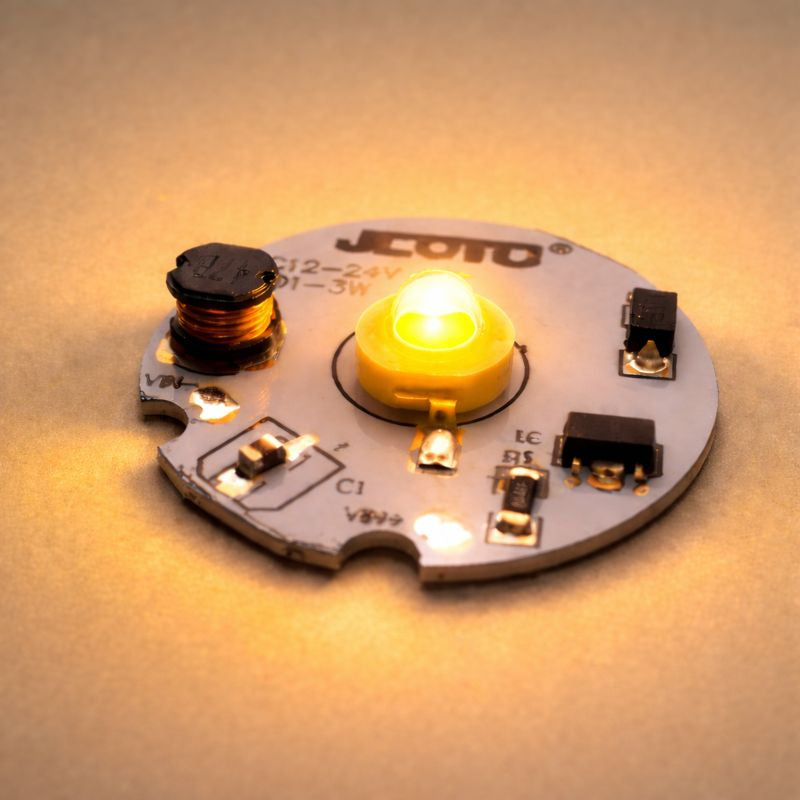 1W 3W DC12V-DC24V LED PCB Component 30mm Wide Round Board