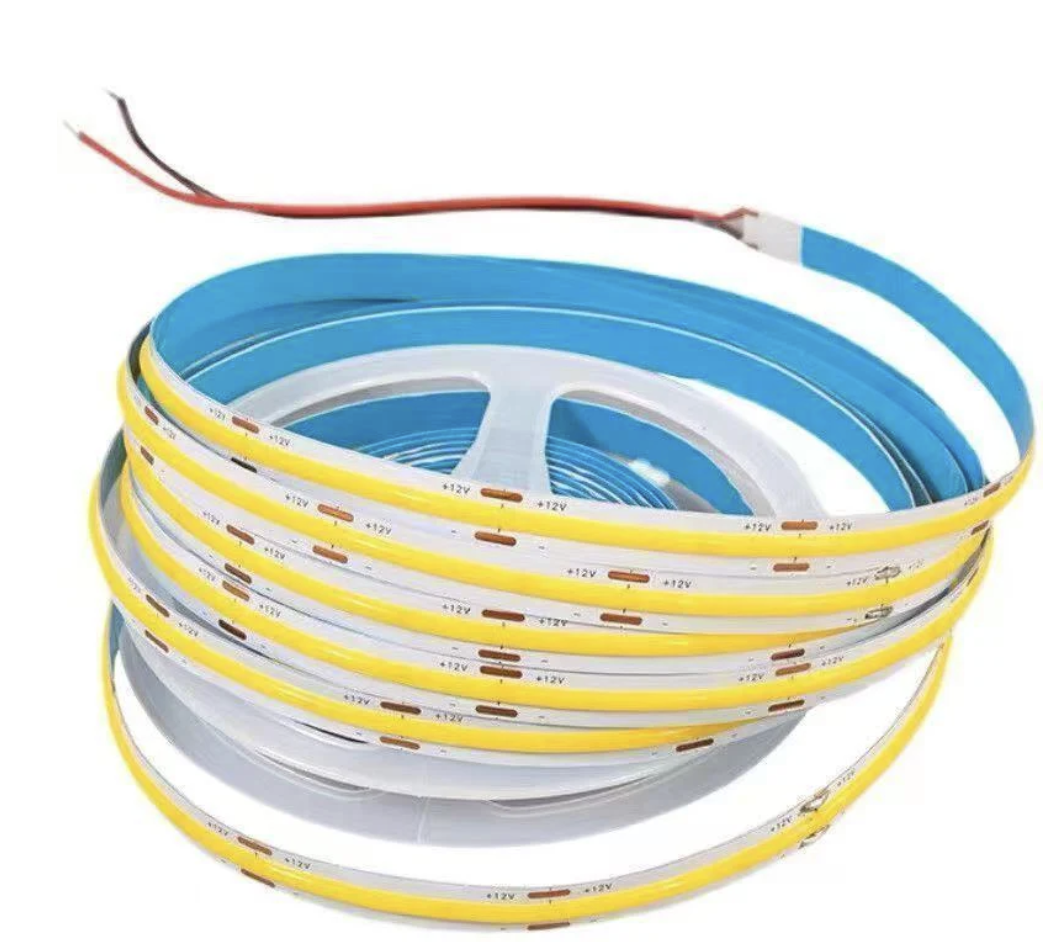 10MM Wide COB Flexible LED Strip Light - 12V / 24V | 528 LEDs/M | 3000K / 4000K / 6500K | 10mm PCB | CRI 90+ | Dot-Free Continuous Lighting | Non-Waterproof | for Cabinets,Kitchen Office Lighting | 5/50M