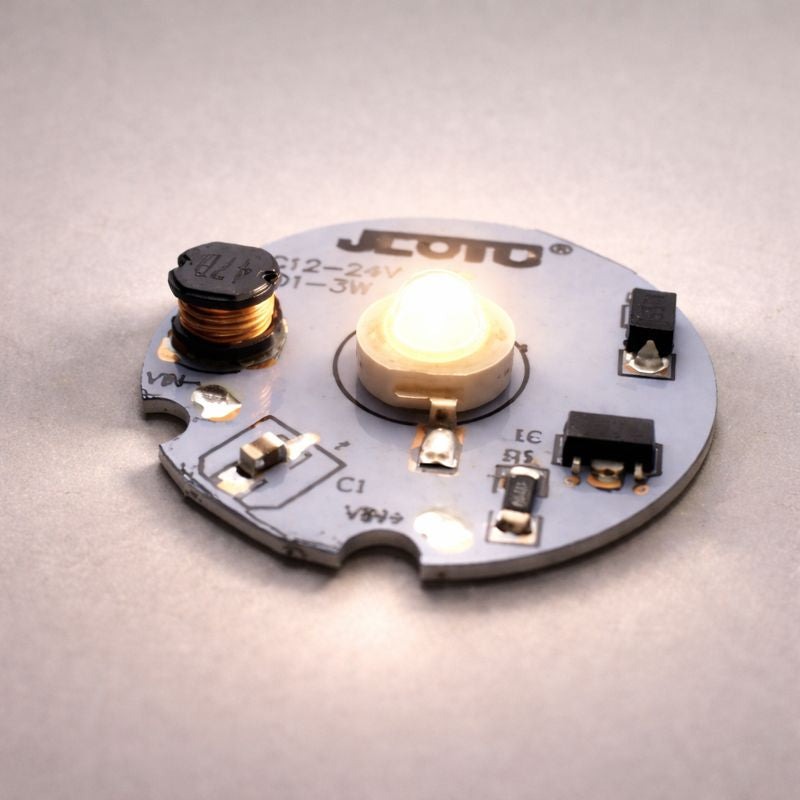 1W 3W DC12V-DC24V LED PCB Component 30mm Wide Round Board