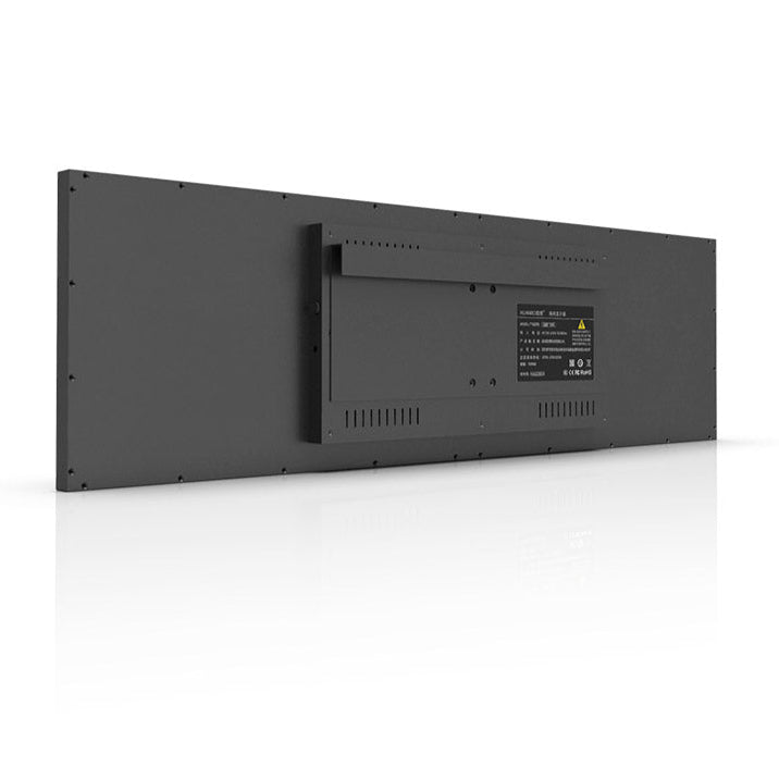 37,6 Zoll (920 × 258 mm sichtbar) ultrabreites Android-LCD-Balkendisplay für Einzelhandelsregale | Cloud-, App- und USB-Inhaltsverwaltung