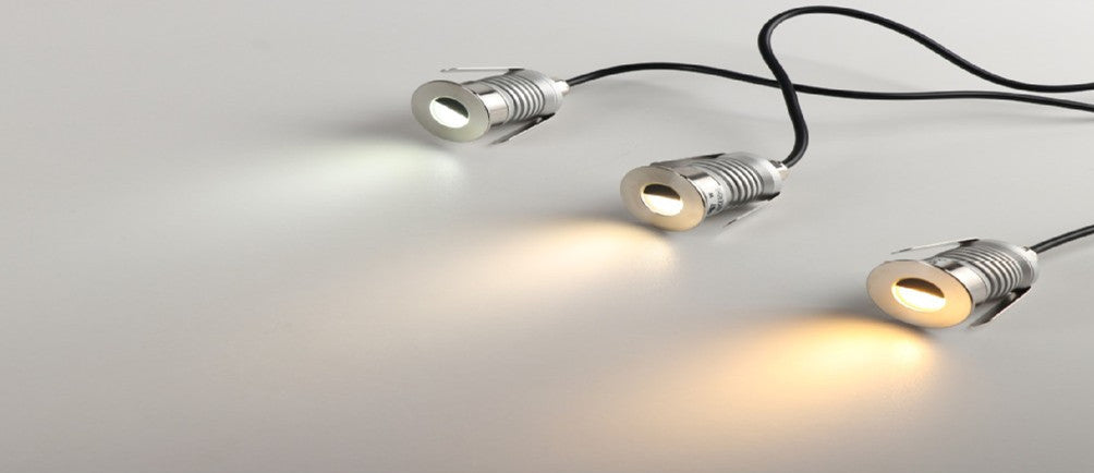 8pcs Pack 1W/3W DC12-24V IP67 LED Step Light Stainless Steel Inground LED Light with Anti-glare Half Moon Brushed Lens