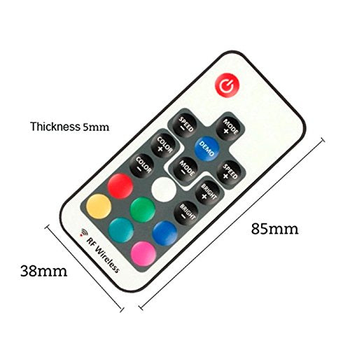 RGB LED Strip Controller – DC5V-24V 12A | Mini RF Wireless RGB Controller with 10-Key / 17-Key Remote | For LED Strips