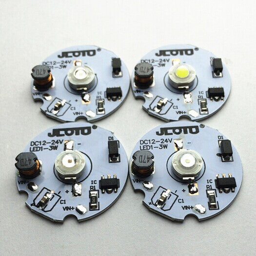 1W 3W DC12V-DC24V LED PCB Component 30mm Wide Round Board