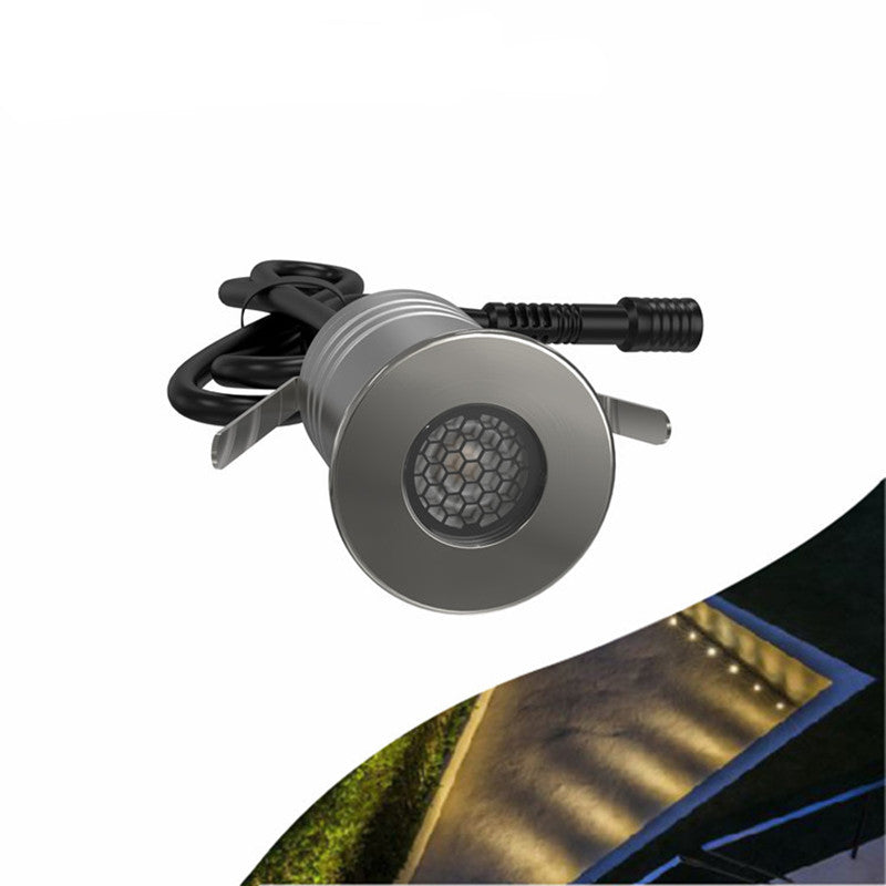 Lot de 8 spots LED d'extérieur en acier inoxydable, étanches, à intensité variable, antireflet, 1 W/3 W, IP67