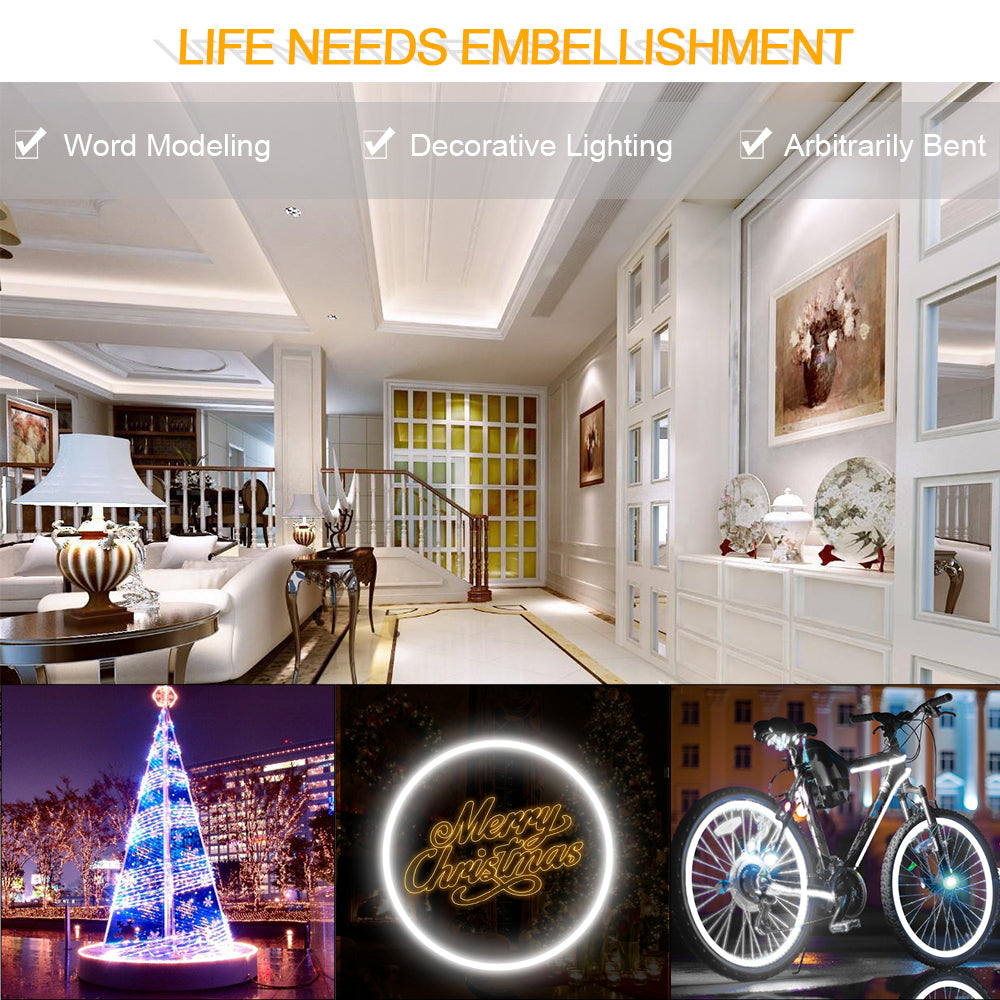 Boîtier pour néon – S1313 | Système de canaux LED en silicone 13 x 13 mm | Étanchéité IP67 | Largeur du circuit imprimé 8 mm | 50 m | Stock local États-Unis, Royaume-Uni et Allemagne