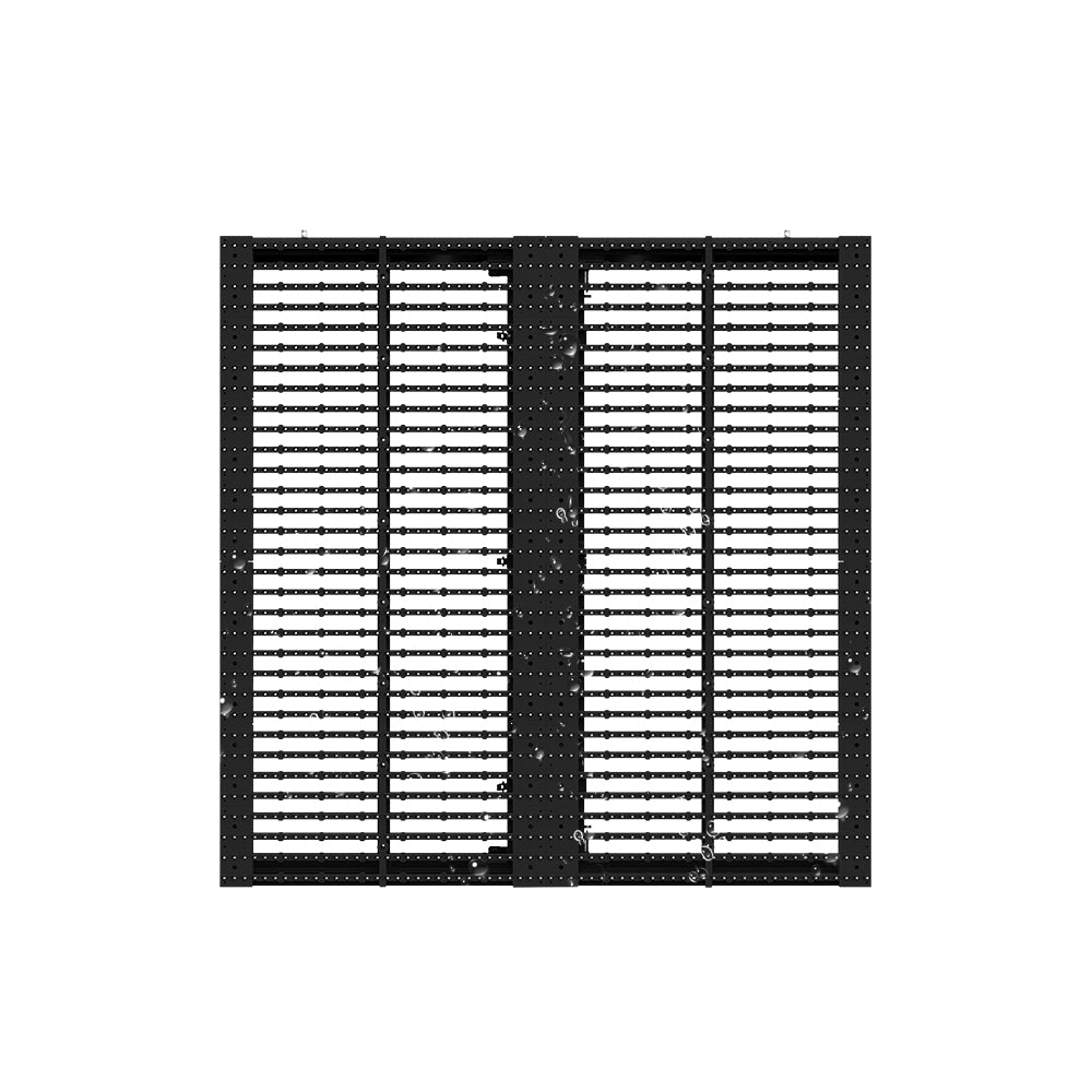 oClear Pro Series Outdoor Waterpoof P15.6/31.2mm Transparent LED Mesh Display High Brightness 7500nits in Size 1000x1000mm Aluminum Cabinet for Fixed Installation
