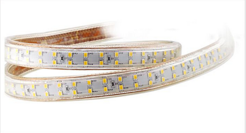 AC 110V 220V SMD2835 High Voltage Flat Strip Light 180 LEDs Per Meter Double Row with the power plug