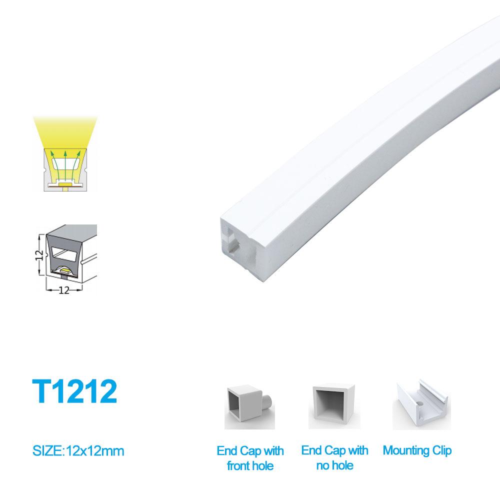 Neon Light Housing – S1220 Black Side Edge Lighting | 12x20mm Silicone LED Channel System | IP67 Waterproof | 10mm PCB Width | 164FT/50M | Local Stock US/UK/DE