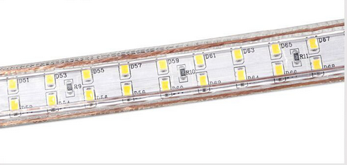 AC 110V 220V SMD2835 High Voltage Flat Strip Light 180 LEDs Per Meter Double Row with the power plug