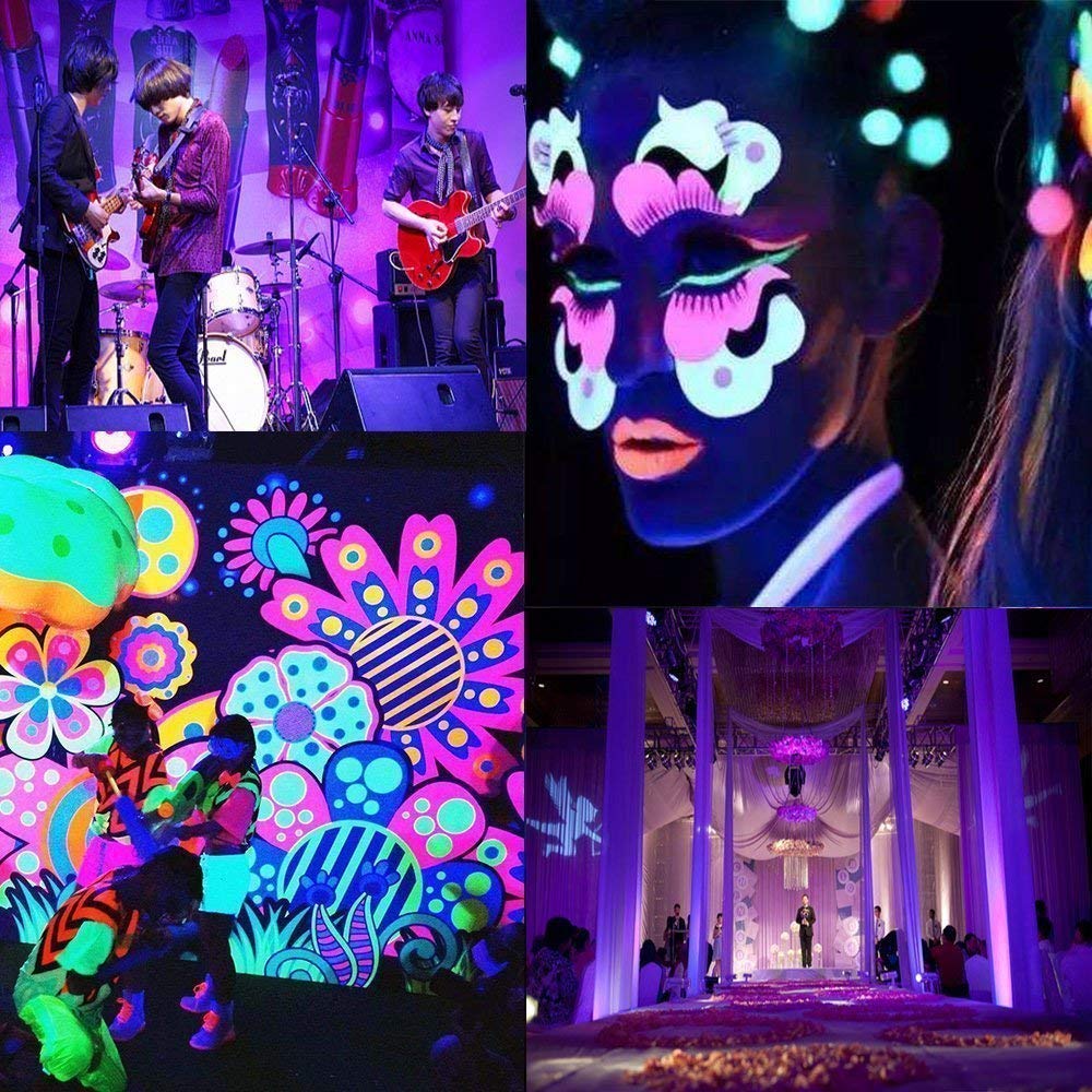 24W UV Black Light LED Strip 16.4FT/5M UV 3528 300LEDs 395nm-405nm Waterproof LED Strip Light for Night Fishing,Party w/ 12V 2A Power Supply