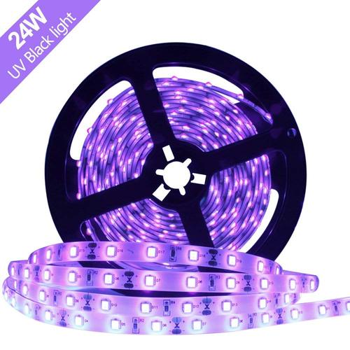24 W 16.4FT/5M UV 2835 3528 300LEDs 395nm-405nm Night FishingLight LED Strip