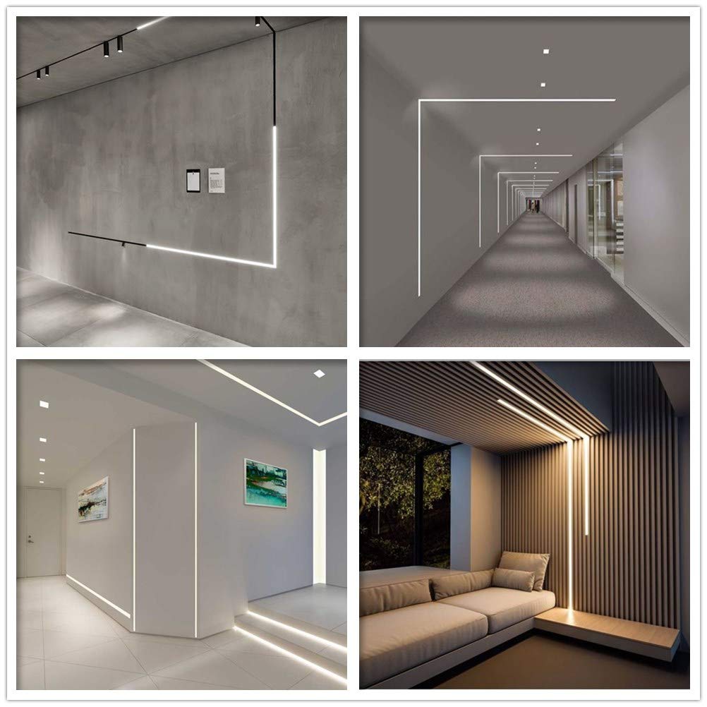 V Shape LED Channel V03-A – 12mm | Silver / Black | Milky White Cover | With Installation Accessories | – Standard Aluminum Profile – 1m / 2m / 3m | 50 / 100-Pack