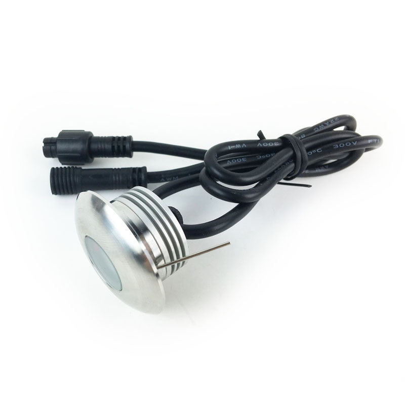 Lot de 8 spots LED encastrés d'angle pour mur extérieur, 1 W, 12 V CC, IP65, en acier inoxydable