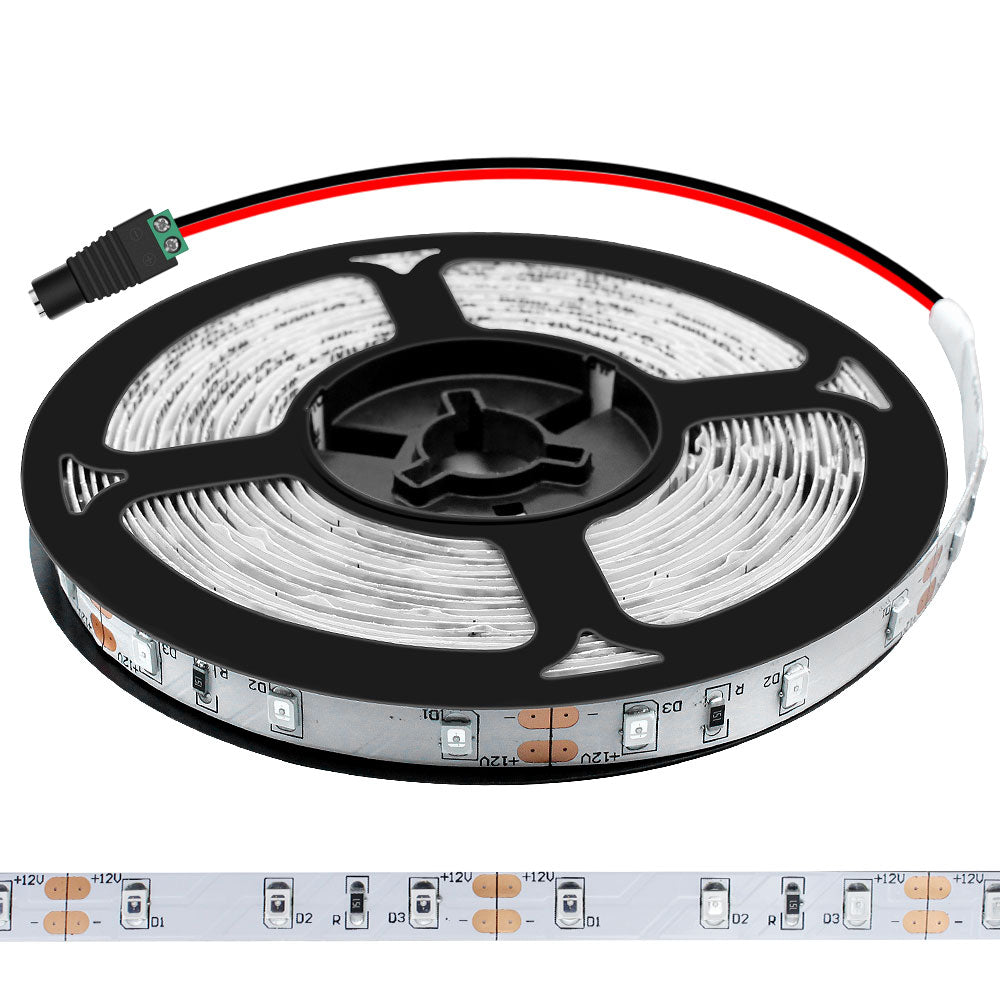 365–370nm SMD2835 UV LED Strip Light – 16.4FT / 5M | 60 / 120 / 240 LEDs/m | DC12V | Non-Waterproof / IP67 Waterproof | Not Include Power Supply | For Curing, Fluorescence & Currency Validation