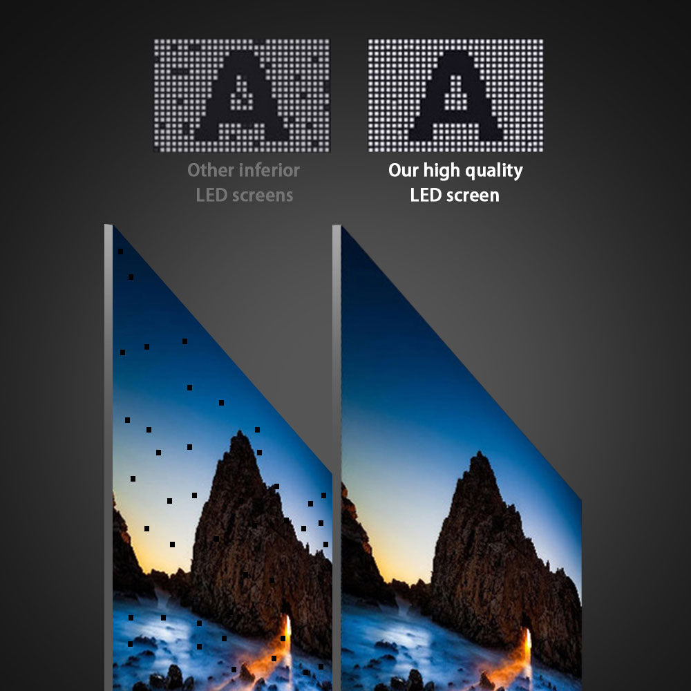 LED-Anzeige für den Innenbereich zur Miete der Tour-GOB-Serie, 1,95/2,6/2,9/3,9 mm Pixelabstand in einem 500 x 500 mm großen Aluminiumgehäuse mit kleberbeschichteter Schutzoberfläche, LED-Bildschirm