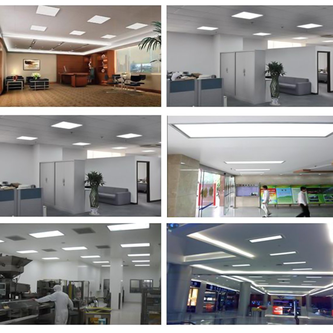 Panneau lumineux LED 40 W 595 x 595 mm (2' x 2') avec garniture blanche de 10 mm d'épaisseur, panneau d'éclairage plat ultra-lumineux, ultra-mince et sans éblouissement