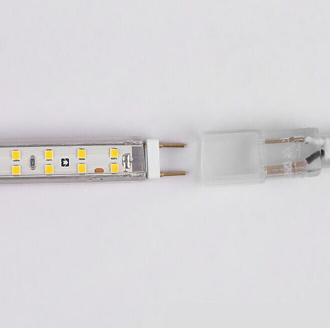 AC 110V 220V SMD2835 High Voltage Flat Strip Light 180 LEDs Per Meter Double Row with the power plug