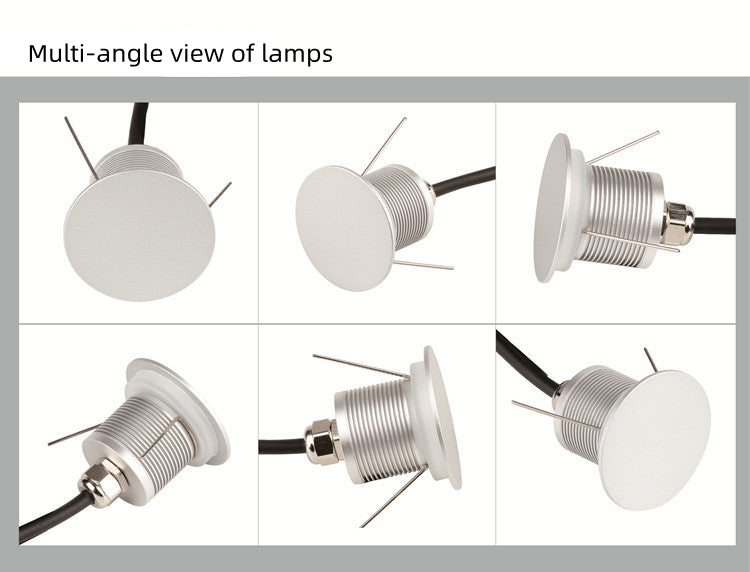 8PCS Pack 1W 12-24V DC IP67 Outdoor Moonlight LED Deck Light LED Corner Light for Corridor Steps