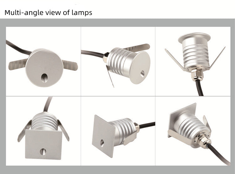8PCS Pack  1W 12-24V DC IP67 LED Step Lights Round/Square Waterproof Dimmable Inground Light Made By 6063 Aluminum LED Wall Corner Light