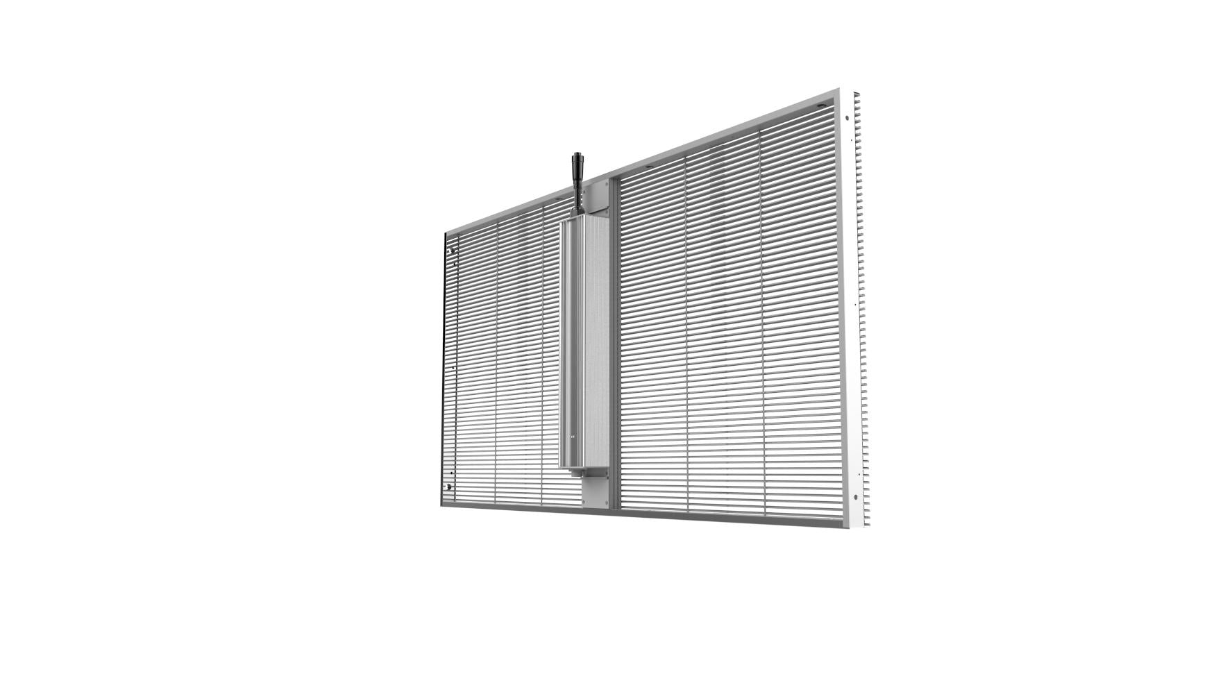 aClear Series P3.9/7,8 mm transparentes LED-Display 1500 Nits/4500 Nits in der Größe 1000 x 500 mm Aluminiumgehäuse für die Inneninstallation für Glas/Fenster