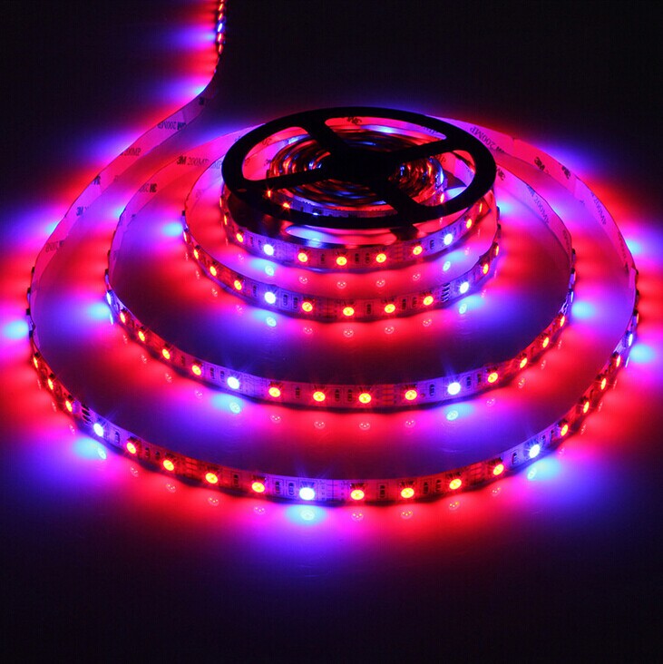 Plant Growth RED:BLUE /660nm:460nm LED Grow Light SMD5050 30LEDs 12V 7.2W Per Meter Strip