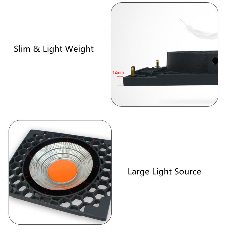 Lampe de culture LED violette à spectre complet IP65 50 W, panneau suspendu pour culture hydroponique et médicinale