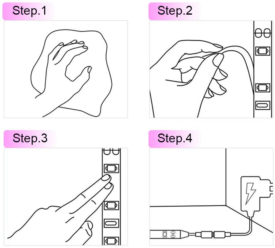 365–370nm SMD2835 UV LED Strip Light – 16.4FT / 5M | 60 / 120 / 240 LEDs/m | DC12V | Non-Waterproof / IP67 Waterproof | Not Include Power Supply | For Curing, Fluorescence & Currency Validation