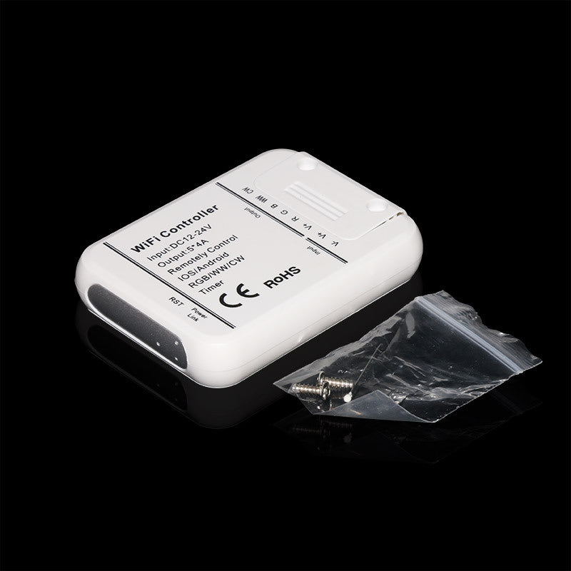 12V-24V DC 5in1 WiFi LED Controller – Compatible with Alexa / Google Home / Magic Home APP | Supports Monochrome, RGB, RGBW, WW+CW, RGBCCT LED Strips | Smart Wireless Control for LED Lights
