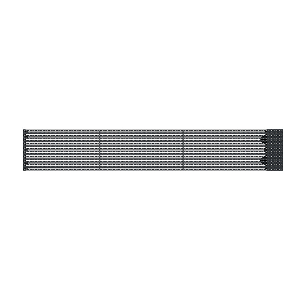 oClear B Series Outdoor Waterpoof P15.6/15.6mm Transparent LED Mesh Display High Brightness 7500nits in Size 1500x250mm Aluminum Cabinet for Fixed Installation