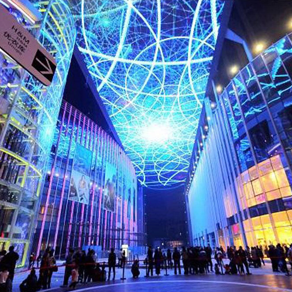 tClear-Serie, dreifach beweissicher, transparentes P3,9/7,8 mm LED-Display, 800 Nits/2500 Nits/4500 Nits, Größe 1000 x 500 mm, Aluminiumgehäuse für die Inneninstallation für Glas/Fenster