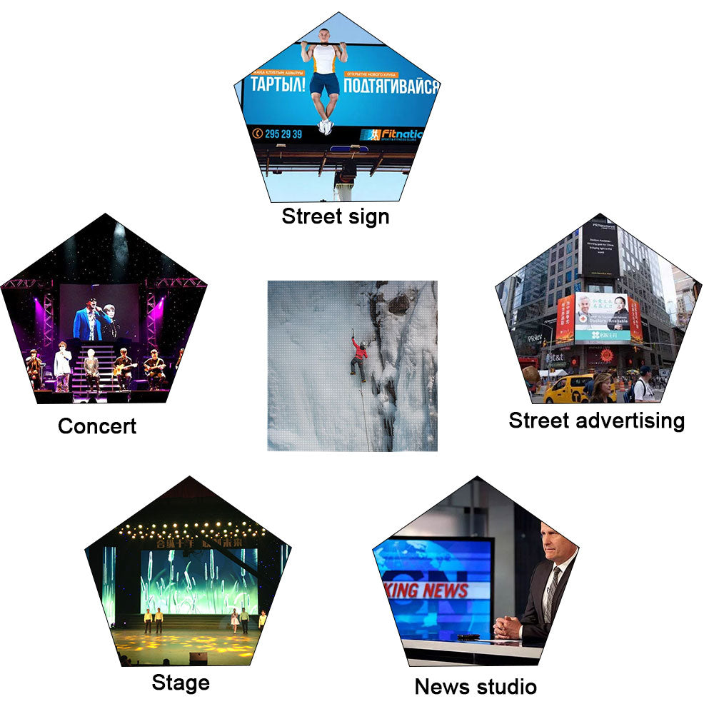 Flexibles LED-Modul für den Außenbereich der OF-3N-Serie – P5 | 320 × 160 mm Panel | Beidseitig wasserdicht nach IP65 | Wartung vorne und hinten | 4500 Nits | Nationstar LEDs