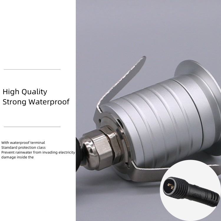 8PCS Pack 1W 12-24V DC/AC 12V IP67 Waterproof LED Step Light Dimmable Outdoor LED Garden Light Yard Light with Deep Anti-Glare Lens