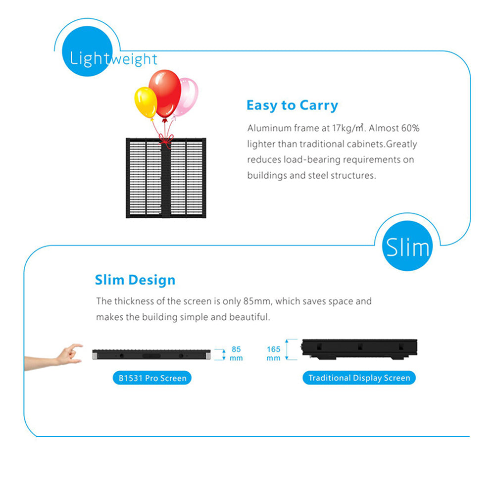 Écran LED extérieur transparent oClear Pro Series P15.6/15.6 mm, étanche, haute luminosité 6 800 nits, dimensions 1 000 x 1 000 mm, boîtier en aluminium pour installation fixe