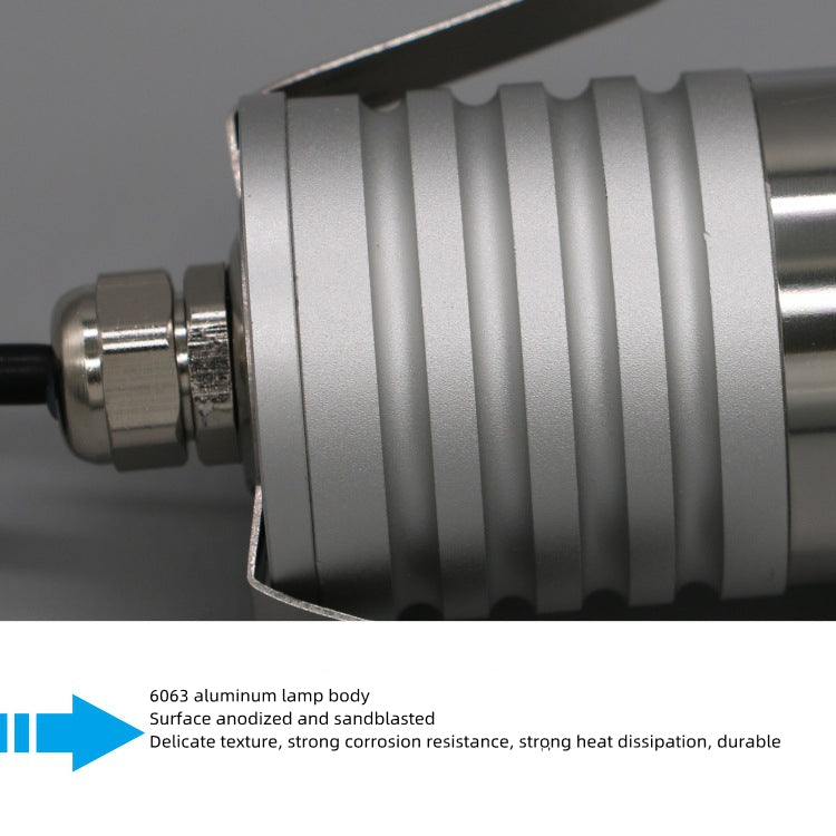 Lot de 8 spots LED d'extérieur en acier inoxydable, étanches, à intensité variable, antireflet, 1 W/3 W, IP67