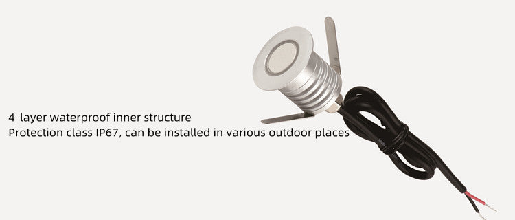 Lot de 8 appliques murales LED d'extérieur étanches IP67, 12 V-24 V CC, 1 W/3 W, pour couloir, échelle, marches