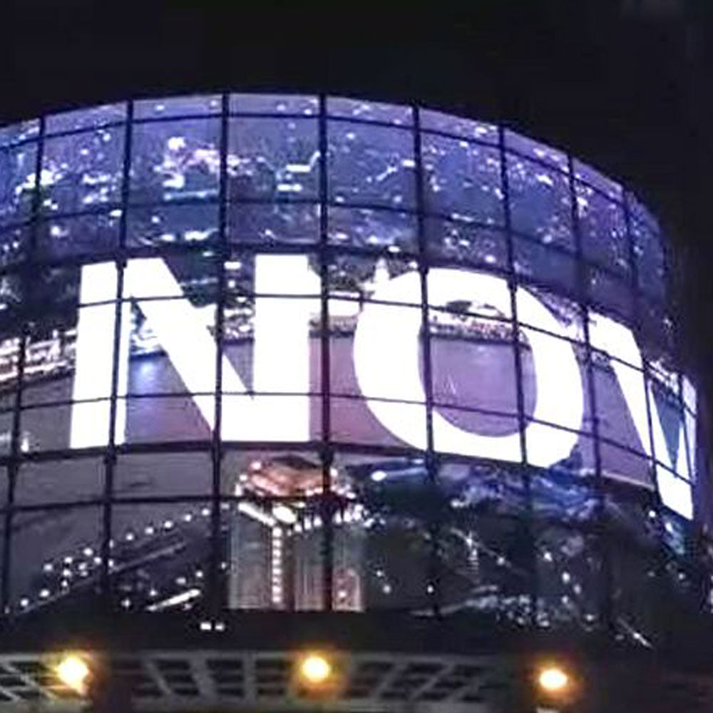 tClear-Serie, dreifach beweissicher, transparentes P3,9/7,8 mm LED-Display, 800 Nits/2500 Nits/4500 Nits, Größe 1000 x 500 mm, Aluminiumgehäuse für die Inneninstallation für Glas/Fenster