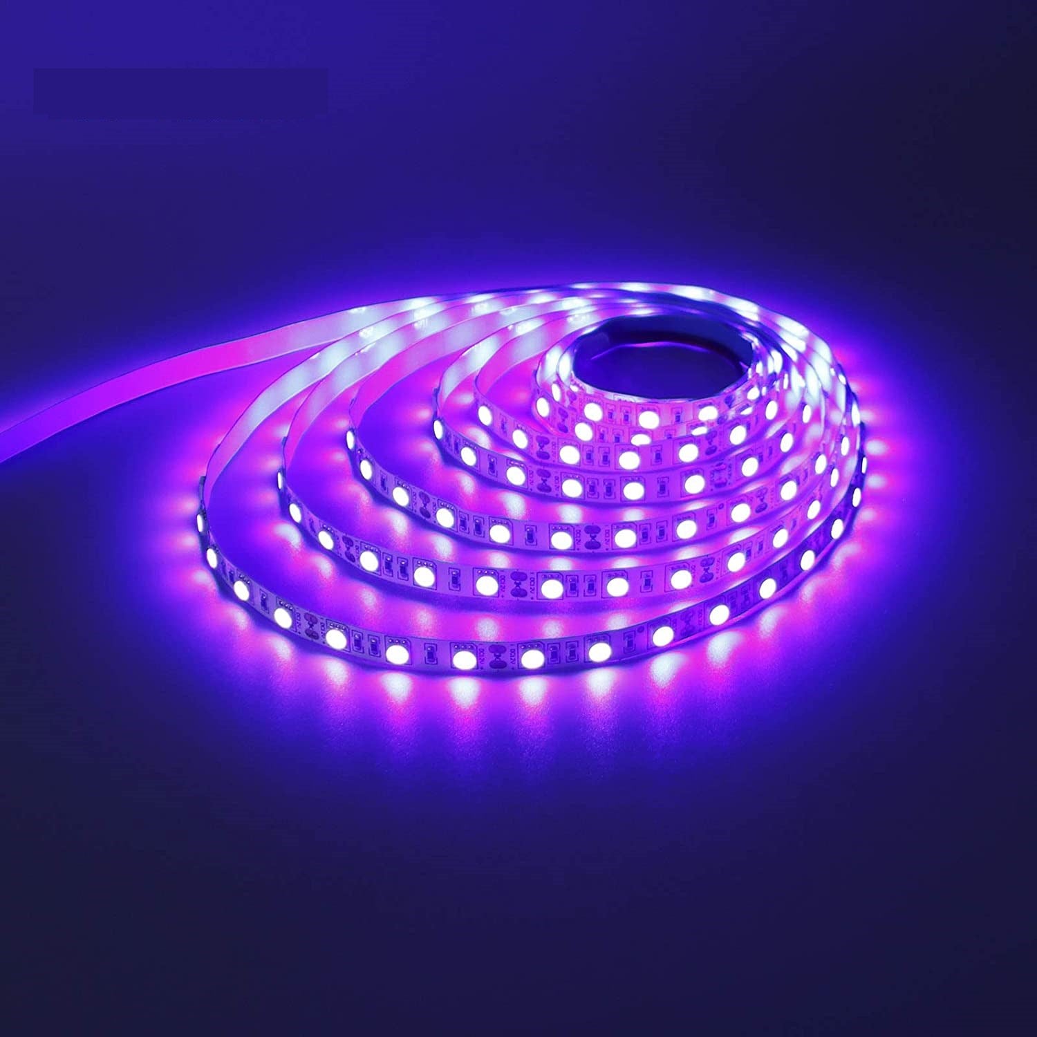 395nm 405nm Black Light SMD5050-300 12V 6A 72W UV (Ultraviolet) LED Strip Light Flex