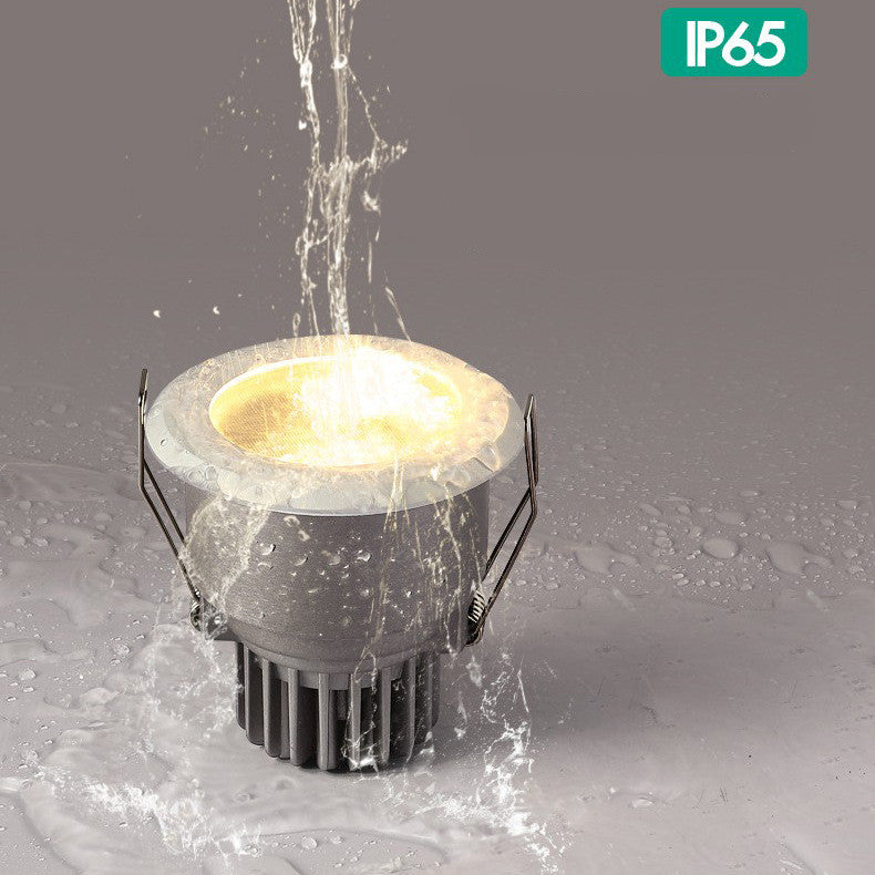 Spot LED rond étanche IP65 7 W 12 W 3 pouces IRC > 80, anti-vapeur, idéal pour la douche, le sauna et l'éclairage extérieur