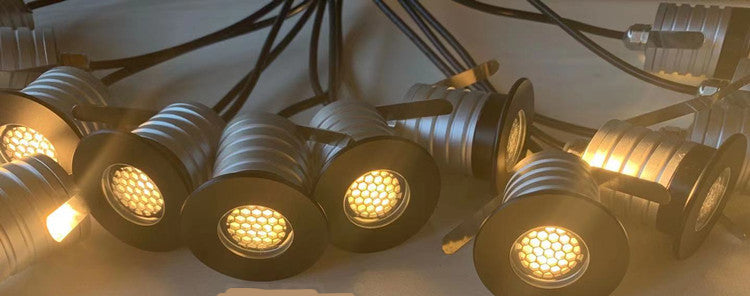 Lot de 8 spots LED d'extérieur en acier inoxydable, étanches, à intensité variable, antireflet, 1 W/3 W, IP67