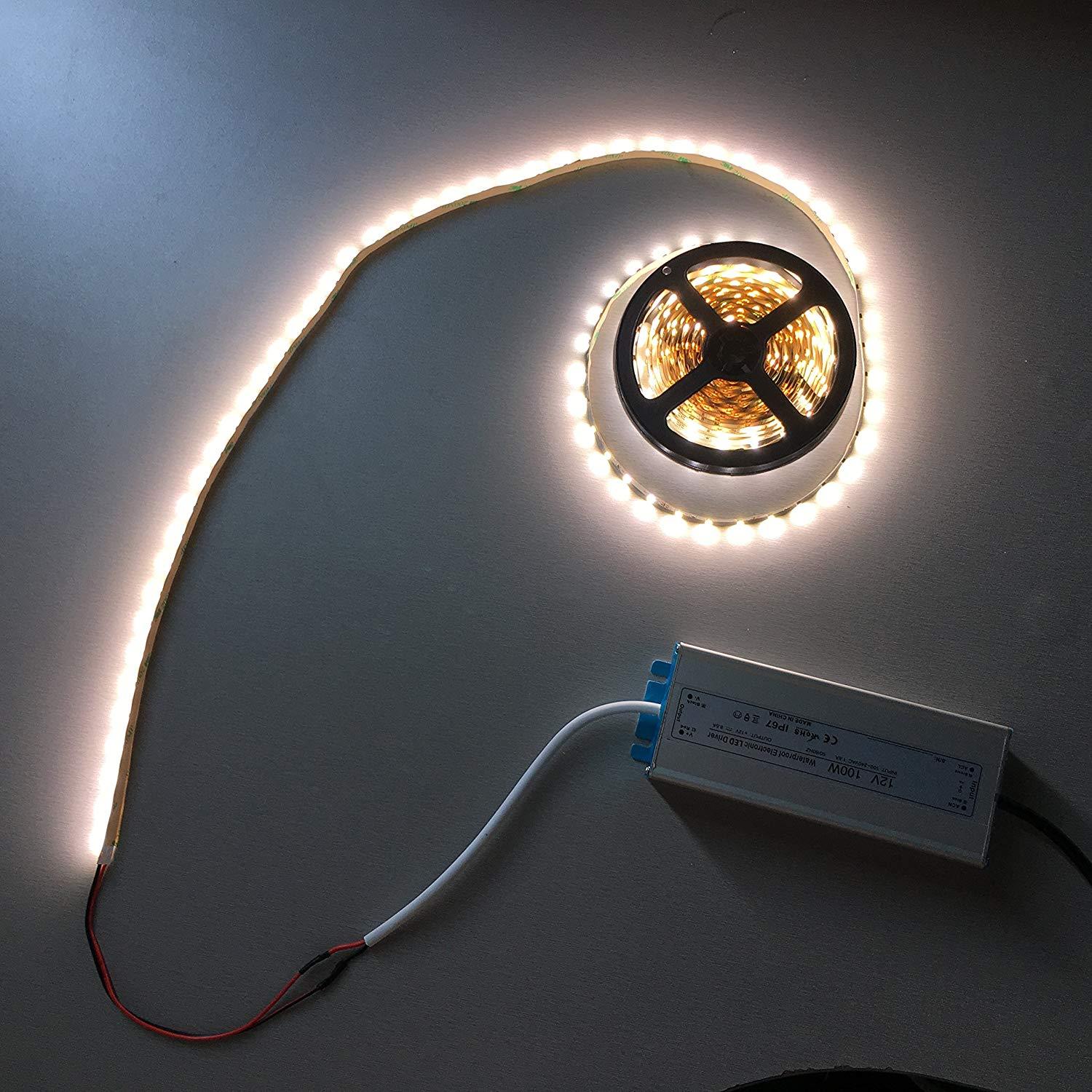 Waterproof IP67 LED Power Supply 110V 220V AC to 12V DC Driver Transformer 3-Prong Plug 3.3 Feet Cable