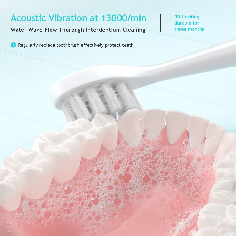 Brosse à dents électrique jetable non rechargeable, 2 unités par paquet, dure 90 jours, puissante pour adulte