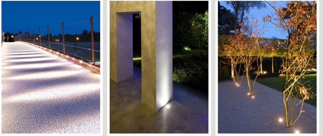 Lot de 8 lampes LED sous-marines carrées en acier inoxydable, étanches, IP68, 3 W, DC12-24 V, pour piscine et jardin