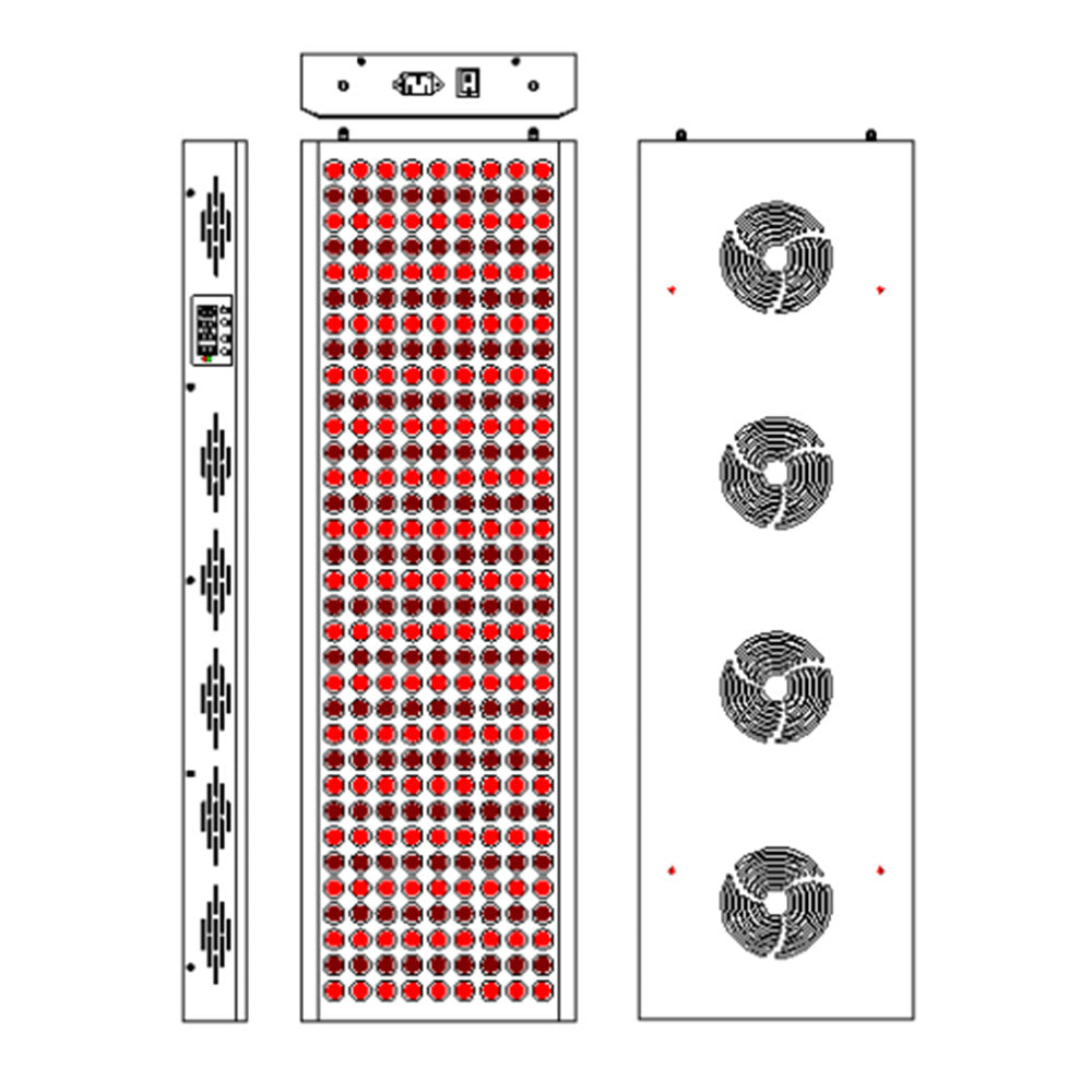 ALPRO1500 Red LED Light Therapy Panel, 420W Deep Red 660nm & Near Infrared 850nm LED Light Therapy