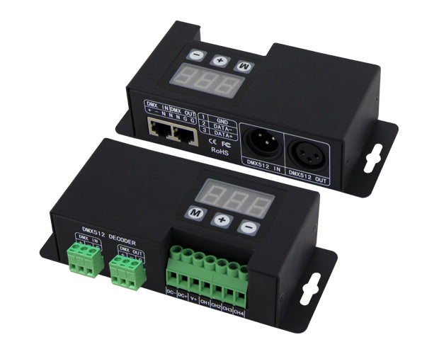 BC-853 / BC-854 DC 12V-24V Constant Voltage DMX512 Decoder | 3CH / 4CH Options | For RGB / RGBW / RGBWW LED Lights