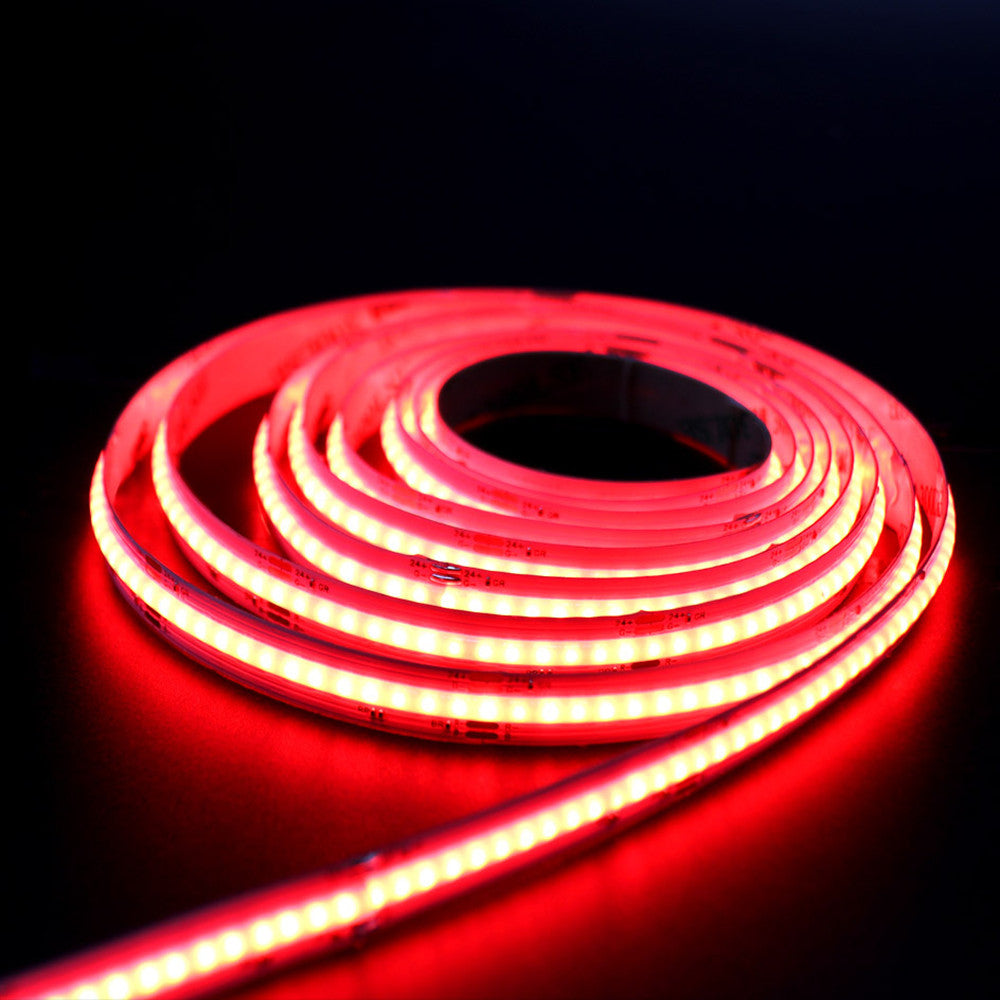 RGBCCT (5-in-1) FCOB LED Strip Light | 5m (16.4ft) Roll | RGB + Dual White (CCT) | 840 LEDs/m | 18W/m | 24V DC | 12mm Wide | Flexible Dimmable Ribbon (Strip or Complete Kit)