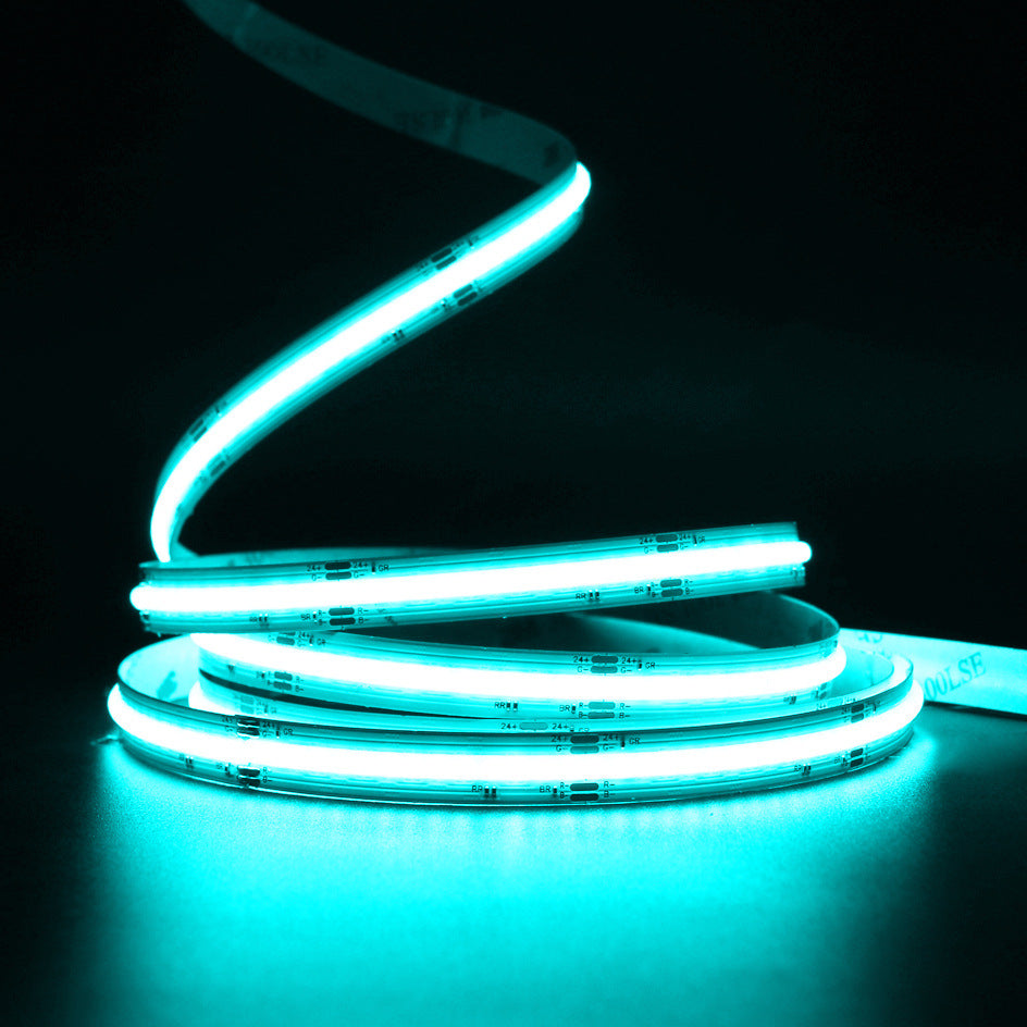 RGBCCT (5-in-1) FCOB LED Strip Light | 5m (16.4ft) Roll | RGB + Dual White (CCT) | 840 LEDs/m | 18W/m | 24V DC | 12mm Wide | Flexible Dimmable Ribbon (Strip or Complete Kit)