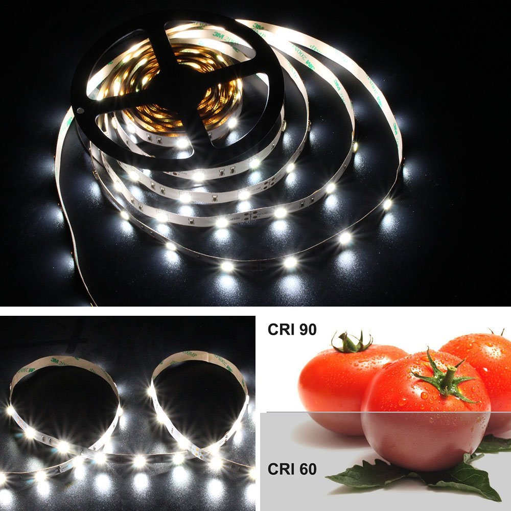 High CRI 90 LED strip, 5Meter Roll SMD5050-150 30 LEDs 450lm Per Meter 12V LED Strip Light,10mm Wide Tape