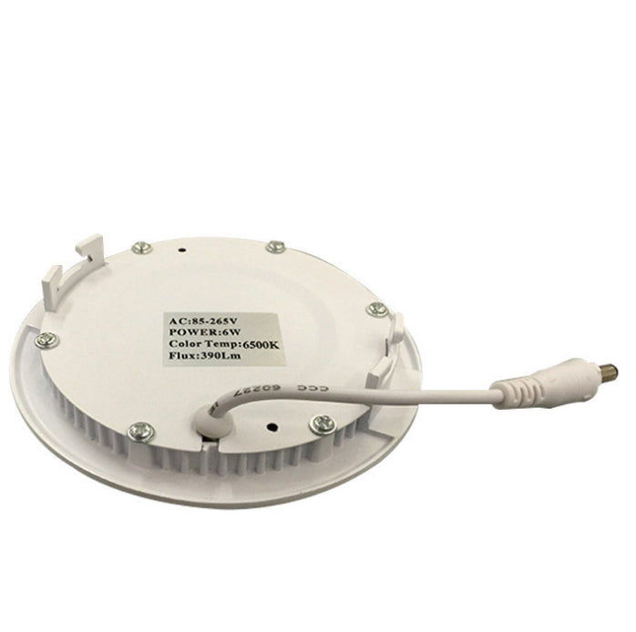 Panneau lumineux LED blanc à finition ronde de 10 mm d'épaisseur, encastré au plafond, 100-240 V CA