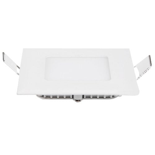 Panneau LED blanc à finition carrée de 10 mm d'épaisseur, encastré au plafond, 100-240 V CA